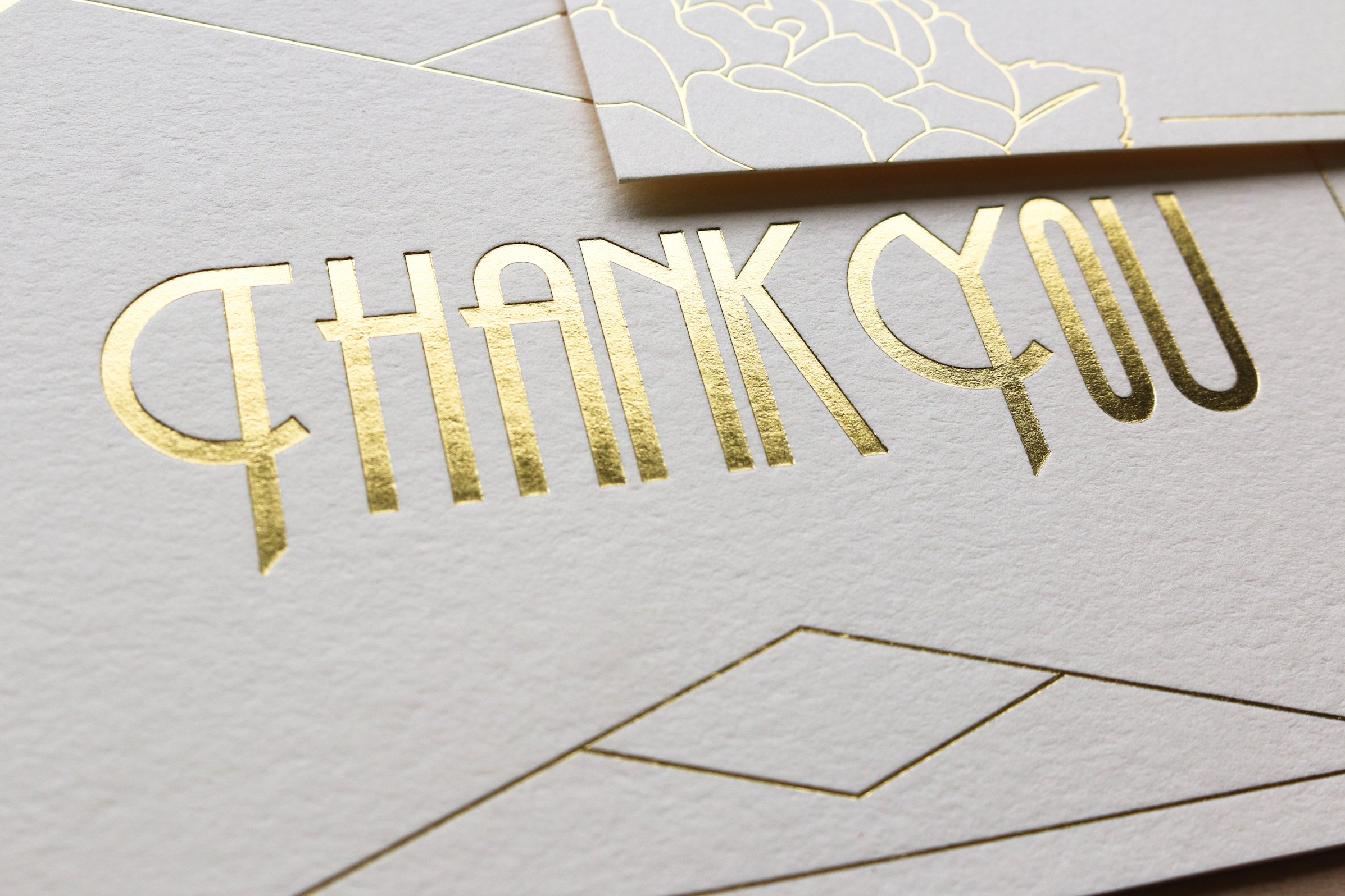 Two-Piece-Gold-Foil-Art-Deco-Invitation-with-Thank-You-Card-by-Rise-Shine-Letterpress-5